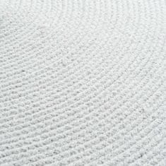 Douceur D'Interieur Kulatý koberec s bambulemi v bílé barvě POMPOMPARTY, O 90 cm