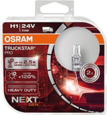 Osram OSRAM H1 24V 70W P14,5s TRUCKSTAR PRO NEXT GEN plus 120procent více světla 2ks 64155TSP-HCB