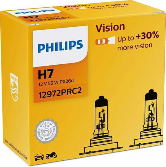 Philips Philips H7 12V 55W PX26d Vision plus 30procent 2ks 12972PRC2