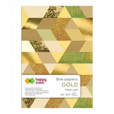 Happy Color Sada jednobarevných třpytivých papírů brokat (150g/m2
