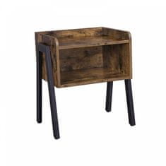 VASAGLE Noční stolek industriální, rustikální 42 x 35 x 52 cm