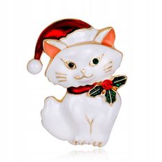 Pinets® Brož bílé kotě dekorace na Vánoce