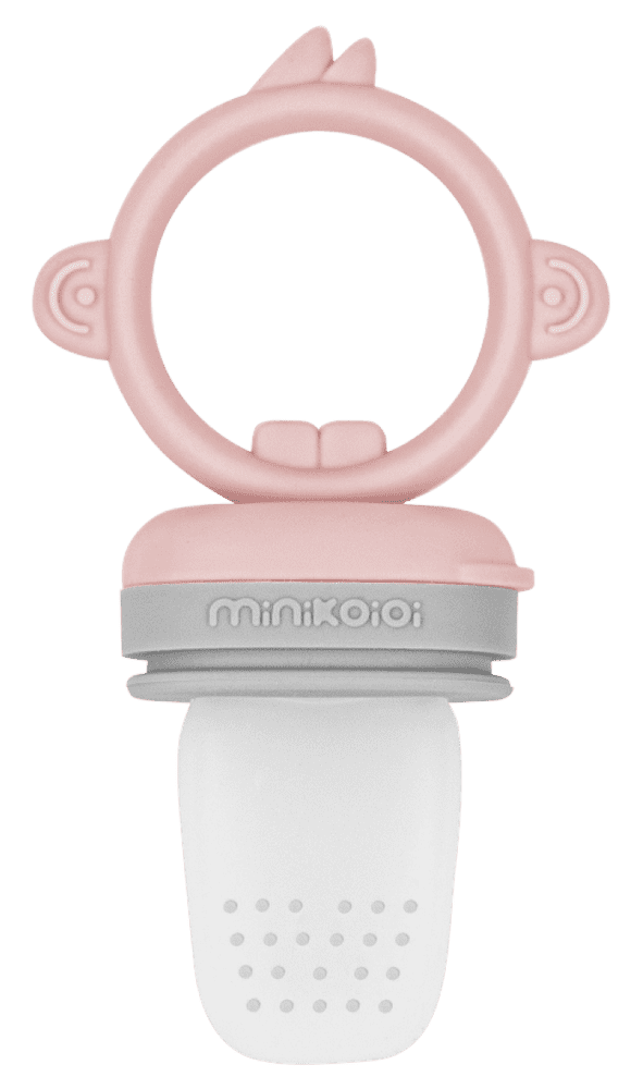 Levně Minikoioi Kousátko krmicí - Pinky Pink / Powder Grey
