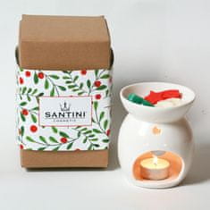 Santini Cosmetics Aroma lampa s vonnými vosky Santini - bílá