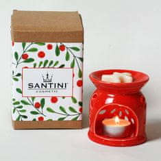 Santini Cosmetics Aroma lampa s vonnými vosky Santini - červená