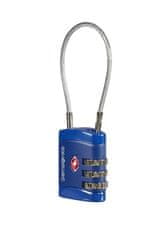 Samsonite Cestovní 3-kódový TSA zámek s kabelem Midnight Blue