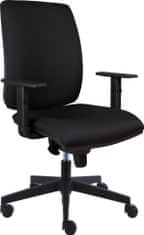 Alba York šéf čalouněná černá kancelářská židle se synchronní mechanikou