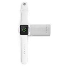 EPICO Záložní zdroj Powerbank 5200 mAh pro Apple Watch - stříbrná