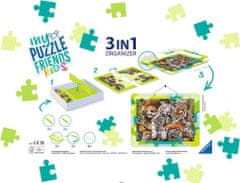 Ravensburger Sada pro skládání puzzle My Puzzle Friends Kids 3v1 zelená
