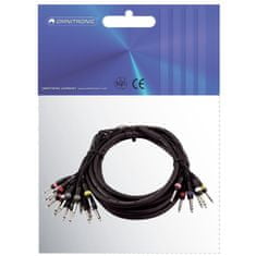Omnitronic Snake kabel 8x Jack 6,3 stereo - 16x Jack 6,3 mono, 15 m