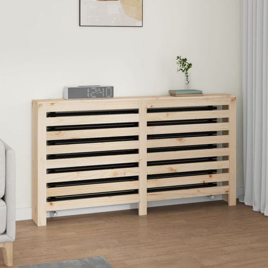 shumee Kryt na radiátor 153 x 19 x 84 cm masivní borové dřevo