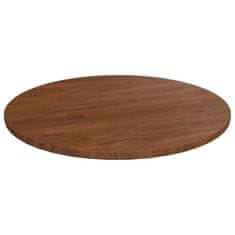 Greatstore Kulatá stolní deska tmavě hnědá Ø50x1,5 cm ošetřený masivní dub