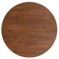 Greatstore Kulatá stolní deska tmavě hnědá Ø30x1,5 cm ošetřený masivní dub