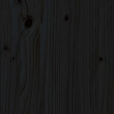 Greatstore Stojan na dřevo Černá 33,5 x 30 x 110 cm masivní borovice