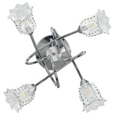 Greatstore Stropní svítidlo se skleněnými květinovými stínidly 4 LED G9