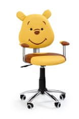 Halmar Dětská židle na kolečkách s područkami Kubuś - žlutá/hnědá