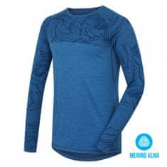 Husky Merino termoprádlo Pánské triko s dlouhým rukávem tm. modrá (Velikost: XXL)