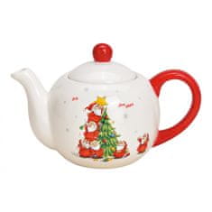 G. Wurm Vánoční čajník s Mikuláši a stromkem bílo - červený 500ml