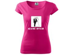 KupMa Růžové svatební tričko Game Over - S