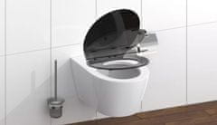 Schütte WC sedátko SLIM BLACK| Duroplast, Soft Close s automatickým klesáním