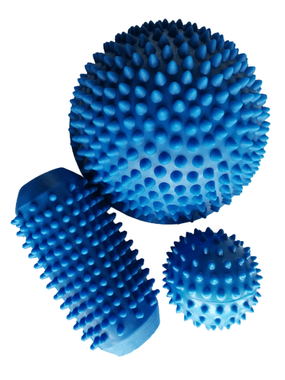 Unison Masážní souprava modrá(balanční čočka, masážní váleček a míček).