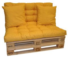 AXIN Polstry na paletový nábytek - látka žlutý melír