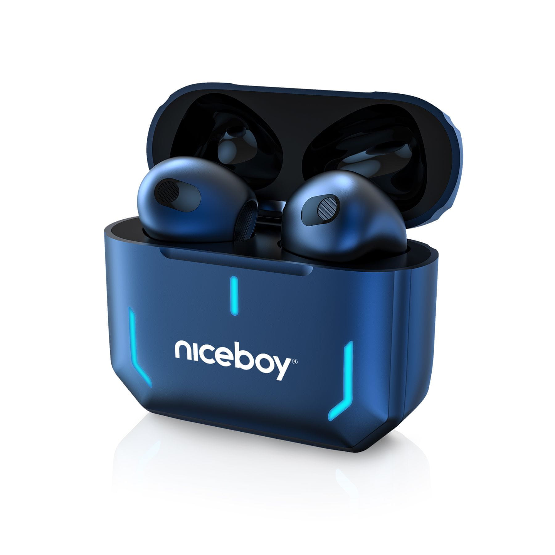  Bluetooth sluchátka niceboy hive spacepods handsfree mikrofon skvělý zvuk dlouhá výdrž na nabití odolná vodě lehká konstrukce 