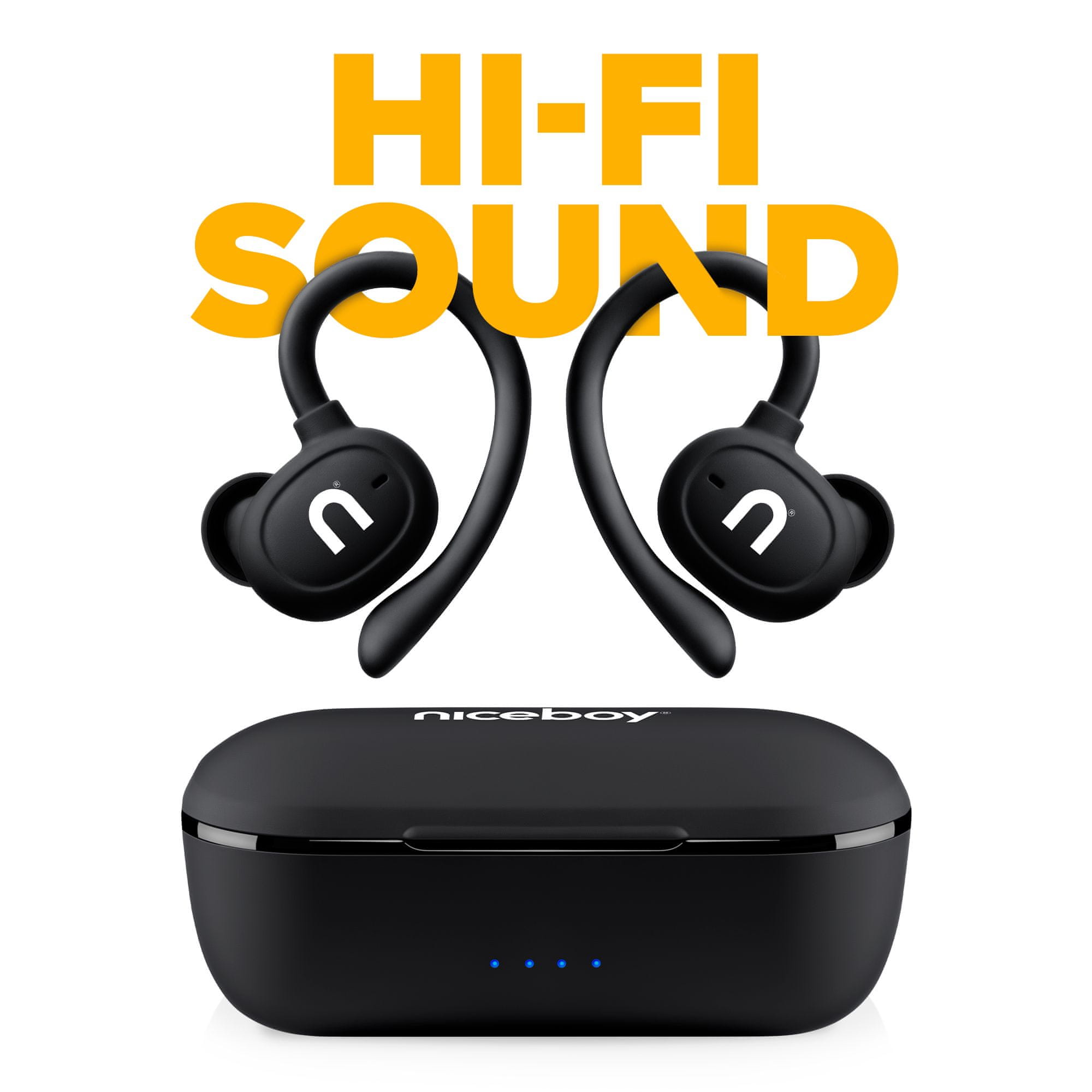 Slušalke Bluetooth Niceboy HIVE Joy 3, prostoročno, mikrofon, aplikacija, ionski izenačevalnik, odličen zvok, dolga življenjska doba baterije, glasovni nadzor, lahka zasnova 