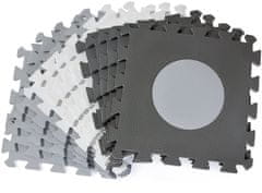Moby System Pěnová rohož puzzle XL 150 x 150 x 1 cm s okrajem - EVA pěna - šedá