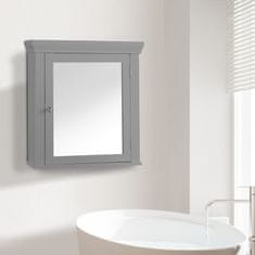 Teamson Koupelnová Dřevěná Zrcadlová Skříňka Stratford Šedá Ehf-6544G