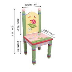Teamson Fantasy Fields Dětský Dřevěný Set 2 Židlí (Bez Stolu) Kouzelná Zahrada Pro Děti W-7484A/2