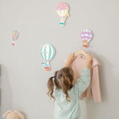 Teamson Fantasy Fields Sada 3 Háčků Na Zeď S Horkovzdušným Balónem , Dekorace Do Dětského Pokoje , Pastelové Barvy Td-13125A