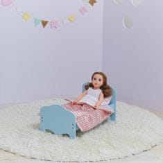 Teamson Olivia's Little World Malá Princezna Jednolůžko Modrá Ložní Souprava Puntíkovaný Td-11929-1K