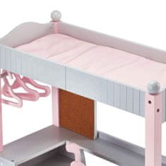 Teamson Dřevěný Nábytek Pro Panenky Olivias World Puntíkovaný Dvoupatrová Postel Psací Stůl Td-0204Ag