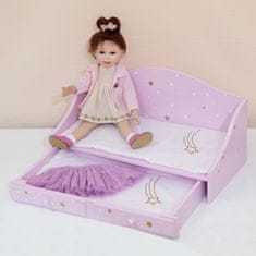 Teamson Olivia's Little World - Postýlka pro panenky Twinkle Stars Princess 18" na kolečkách