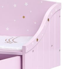 Teamson Olivia's Little World - Postýlka pro panenky Twinkle Stars Princess 18" na kolečkách