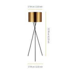 Teamson Stativ Led Standardní Stojací Lampa Zlaté Stínítko Moderní Osvětlení Vn-L00001-Eu