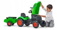 Falk FALK Tractor X Tractor Green s přívěsem Klak