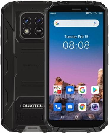 Oukitel WP18 odolný telefon vysoce výkonný odolný telefon IP69K IP68 vojenský standard odolnosti MIL-STD-810G vysoká kapacita baterie dlouhá výdrž duální fotoaparát čtečka obličeje Bluetooth 5.0 18W rychlonabíjení vyspělá GPS 5G připojení podpora sítě LTE internet