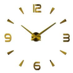 KIK Velké nástěnné hodiny 80-120 cm zlaté 4 číslice