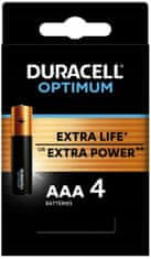 Duracell ALKALICKÉ baterie AAA LR3 OPTIMUM 4ks