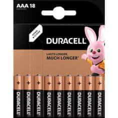 Duracell ALKALICKÉ baterie AAA LR03 18ks