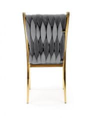 Halmar Kovová židle K436, šedá / zlatá