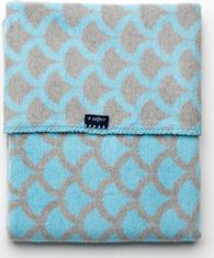 Womar Dětská bavlněná deka se vzorem 75x100 modro-šedá