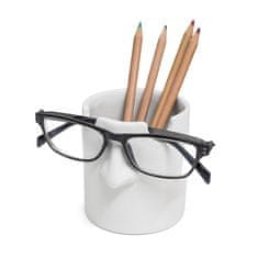 Balvi Stojánek na tužky a brýle Mr.Tidy 26749, keramika, v.10 cm, bílý