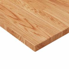 Greatstore Čtvercová stolní deska světle hnědá 90x90x2,5cm ošetřený dub