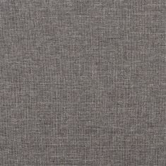 Greatstore 3místná pohovka s podnožkou tmavě šedá 210 cm textil