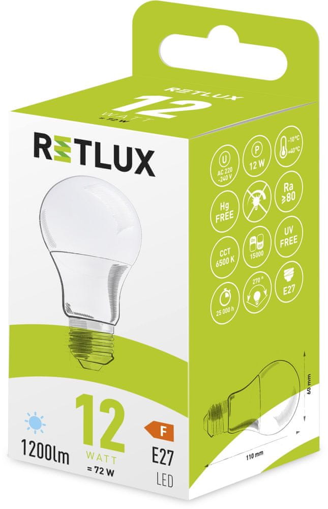 Levně Retlux RLL 408 A60 E27 bulb 12W DL