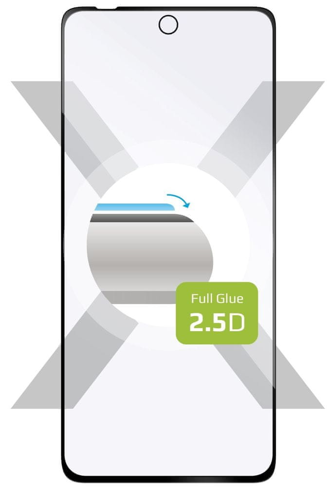 Levně FIXED Ochranné tvrzené sklo Full-Cover pro Motorola Moto G72, lepení přes celý displej FIXGFA-1021-BK, černé - rozbaleno