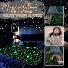 JOJOY® Deka svítící ve tmě, Svítící deka pro děti, Chlupatá deka 150 x 200cm | BLANKGLOW